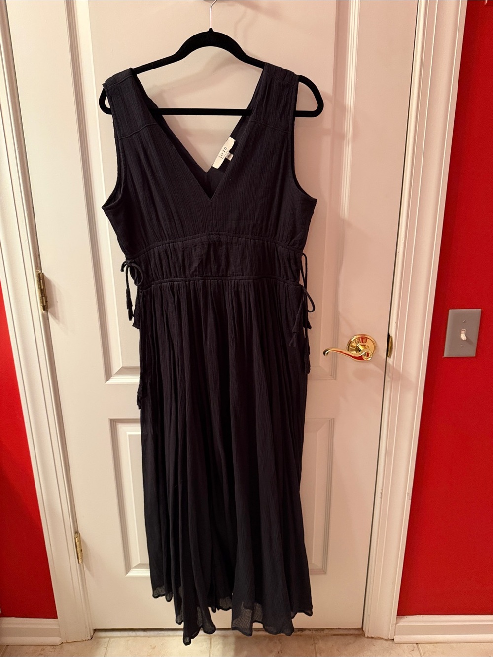 Joie Black Sleeveless V-Neck Maxi Dress